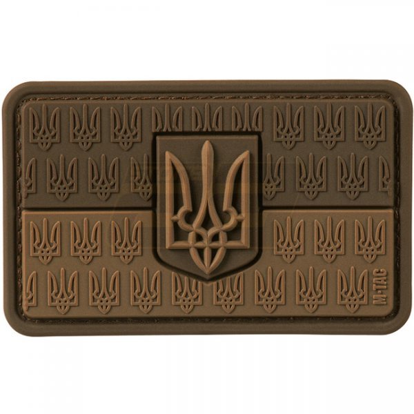 M-Tac Flag of Ukraine & Coat of Arms Rubber Patch - Coyote