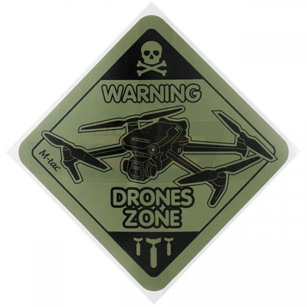 M-Tac Sticker Drones Zone Large - Ranger Green