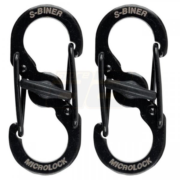 Nite Ize S-Biner Stainless Steel MicroLock 2 Pack - Black