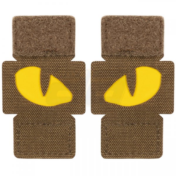 M-Tac Yellow Tiger Eyes Laser Cut Patch - Coyote