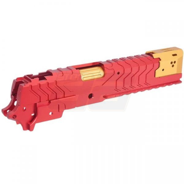 5KU Marui Hi-Capa GBB Slide & Frame Set Matrix Type - Red / Gold