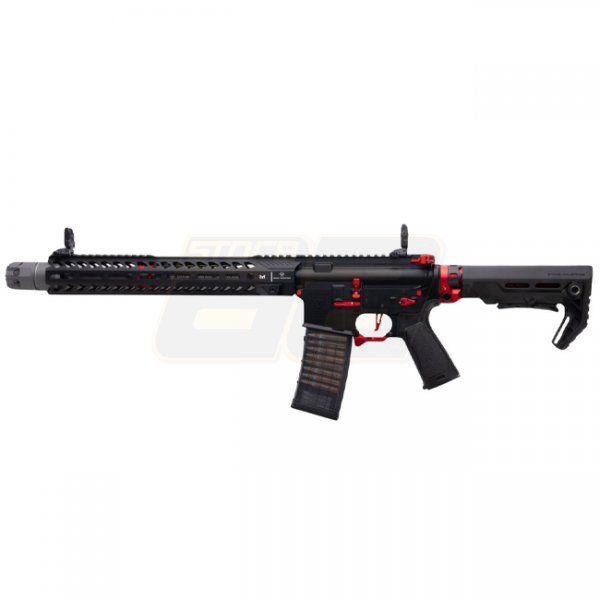 Cyma Strike Industries AR Strike Raider Carbine Gas Blow Back Rifle 13.5 Inch - Black / Red