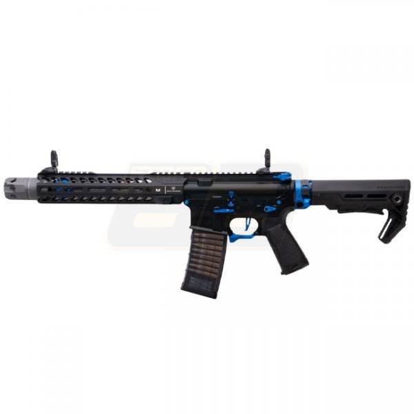 Cyma Strike Industries AR Strike Raider SBR Gas Blow Back Rifle 10 Inch - Black / Blue