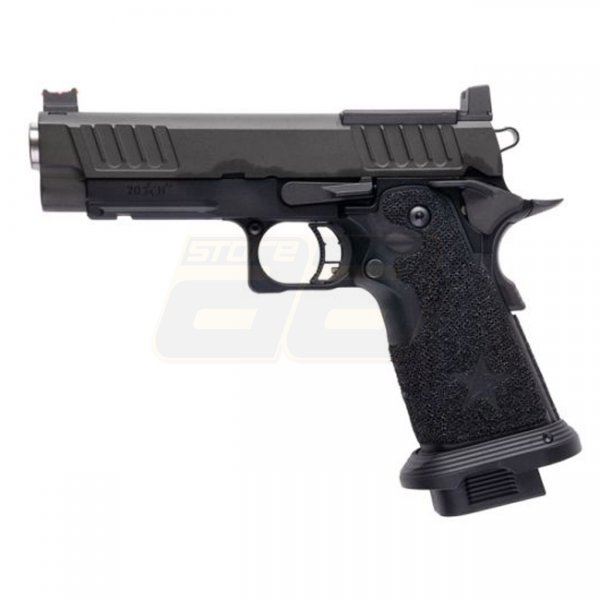 Army Armament Staccato P Gas Blow Back Pistol Stippling Grip - Black