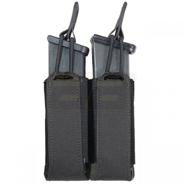 Warrior Laser Cut Double Bungee Pistol Magazine Pouch - Black