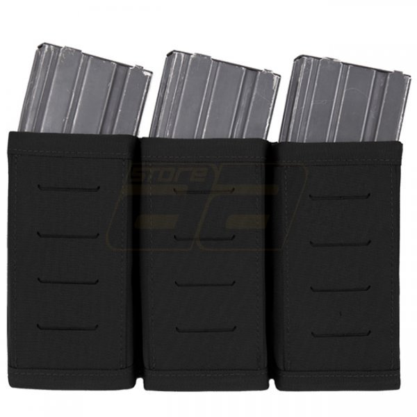 Warrior Laser Cut Triple Snap Mag Pouch 5.56mm - Black