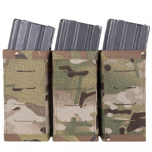 Warrior Laser Cut Triple Snap Mag Pouch 5.56mm - Multicam