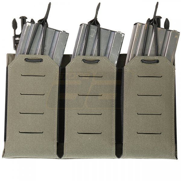 Warrior Laser Cut Triple Bungee 5.56 Magazine Pouch - Ranger Green