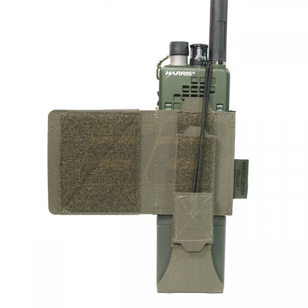 Warrior Laser Cut Wing Velcro MBITR/Harris Radio Pouch Left Side - Ranger Green