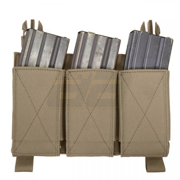 Warrior Detachable Triple Elastic Mag Pouch - Coyote