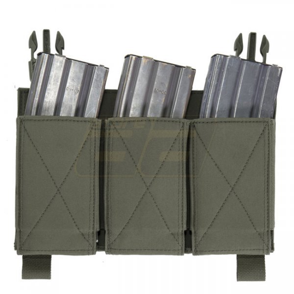 Warrior Detachable Triple Elastic Mag Pouch - Ranger Green