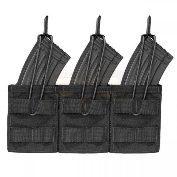 Warrior Triple AK / SIG 550 Open Magazine Pouch - Black