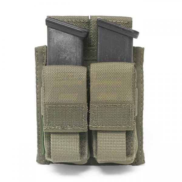 Warrior Double 9mm Pistol Magazine Pouch - Ranger Green