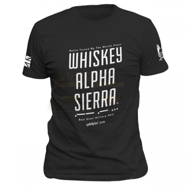 Warrior Whiskey Alpha Sierra WAS T-Shirt - Black - S