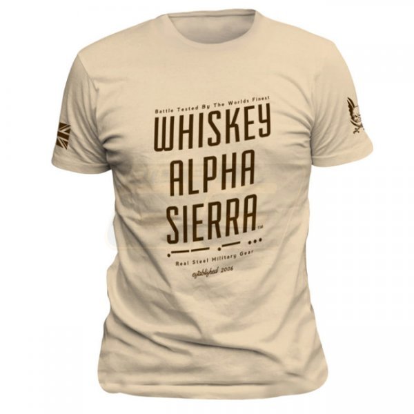 Warrior Whiskey Alpha Sierra WAS T-Shirt - Tan - S