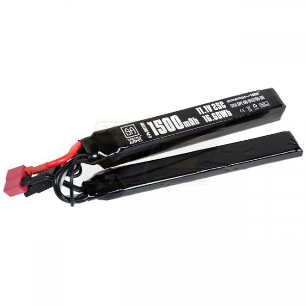 Specna Arms x Gens Ace 11.1V 1500mAh 25C Li-Po Battery G-Tech Twin Type - Large Deans