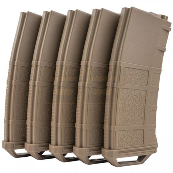 Amarok Sports M4 250rds Polymer Mid Cap AEG Magazine Box Set - Tan