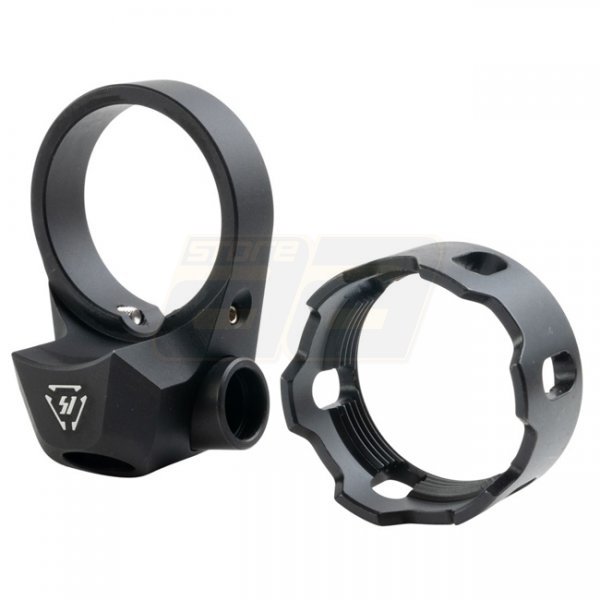 G&P Strike Industries Marui MWS GBBR TRIBUS V2 Castle Nut & QD End Plate - Black