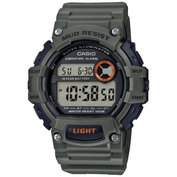 Casio Mud-Resistant Digital Watch - Green