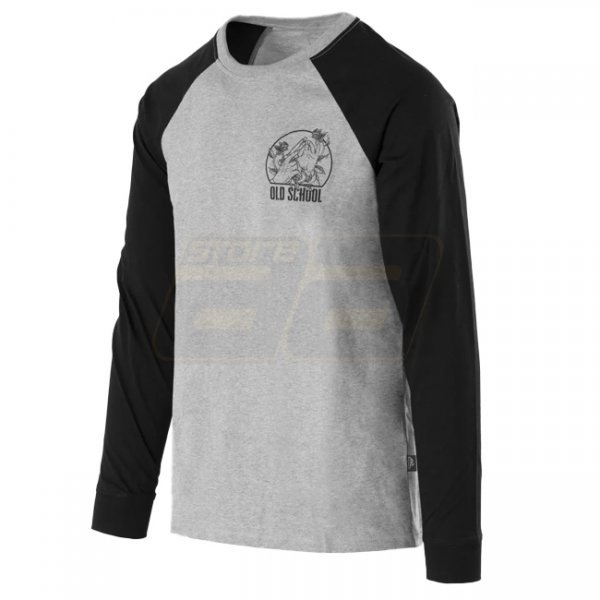 Helikon-Tex T-Shirt Long Sleeve Old School - Mid Grey Melange - M