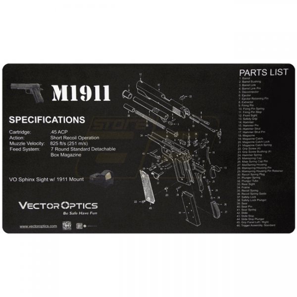 Vector Optics Gun Cleaning Bench Mat M1911