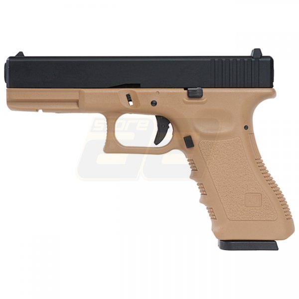 KJ Works KP-17 Gas Blow Back Pistol - Tan
