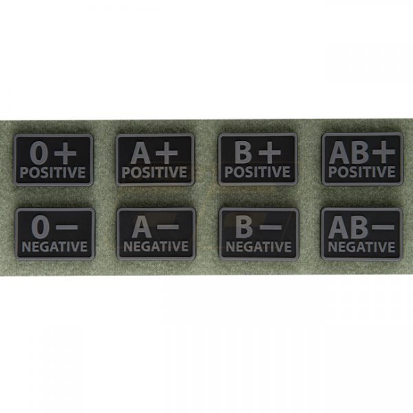 Helikon-Tex PVC Blood Patch 2pcs Set O POS - Black