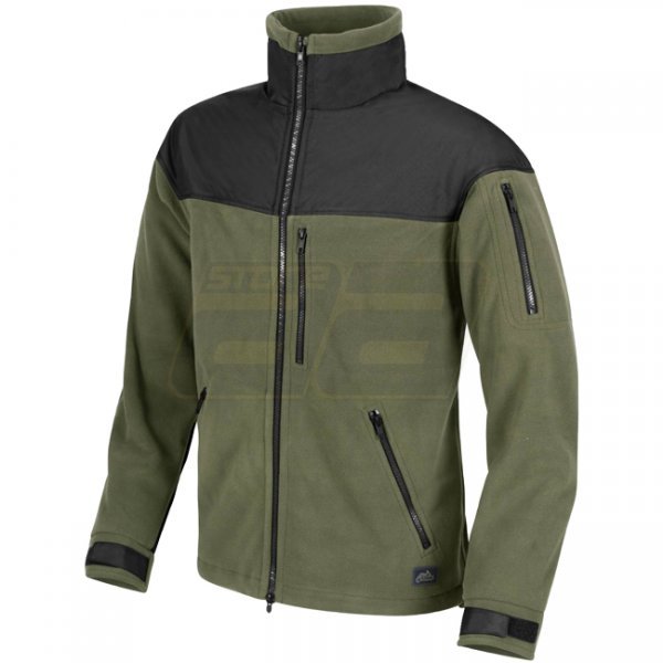 Helikon-Tex Classic Army Fleece Jacket - Olive Green / Black - XS