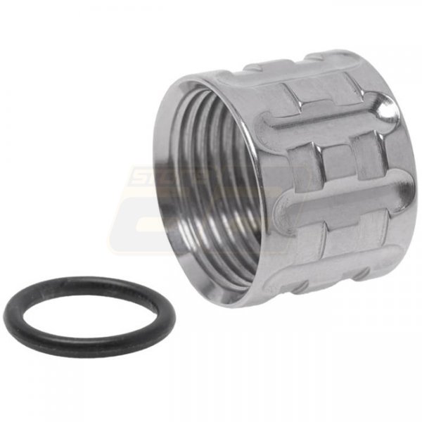 5KU TP-Pro Knurled Thread Protector 14mm CCW - Silver