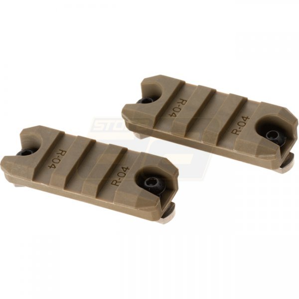 Ares 2 Inch M-LOK Plastic Rail 2-Pack - Dark Earth