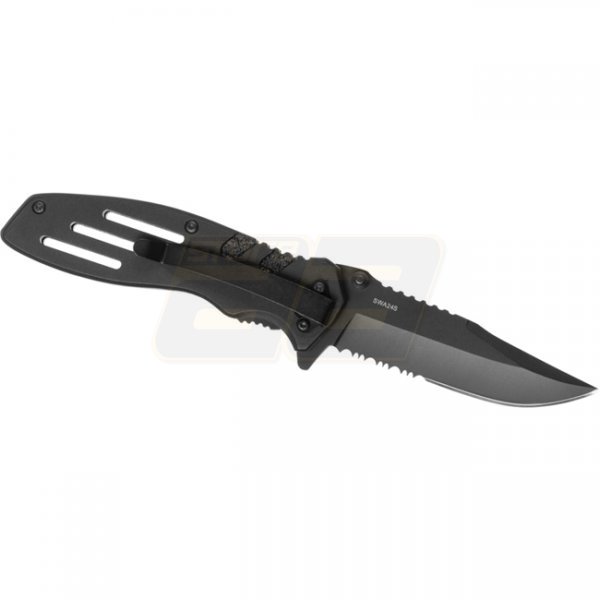 Smith & Wesson Extreme Ops SWA24S Serrated Folder - Black