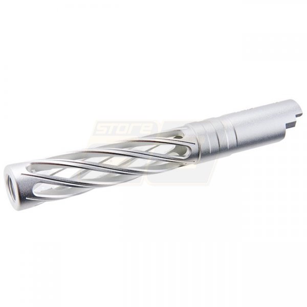 Dr.Black Marui Hi-Capa 5.1 GBB Outer Barrel Type-Dinging 6063 Aluminium - Silver