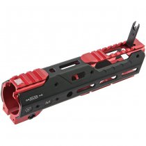 Madbull Strike Industries M4 GBBR / AEG GRIDLOK Handguard 8.5 Inch Main Body & Sights - Red