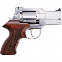 Marushin Mateba Gas Revolver 3 Inch Heavyweight Wood Grip Version - Silver