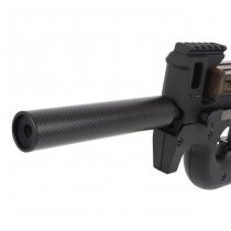 Laylax MODE-2 Carbon Fiber FAT Silencer 14mm CCW 150mm - Black