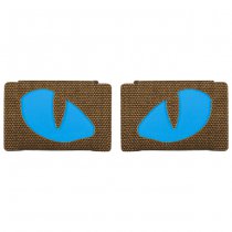 M-Tac Blue Tiger Eyes Laser Cut Patch - Coyote