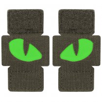 M-Tac Green Tiger Eyes Laser Cut Patch - Ranger Green