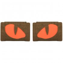 M-Tac Red Tiger Eyes Laser Cut Patch - Coyote