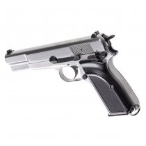 WE Hi-Power Mk3 Gas Blow Back Pistol - Silver