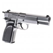 WE Hi-Power Mk3 Gas Blow Back Pistol - Silver