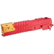 5KU Marui Hi-Capa GBB Slide & Frame Set Matrix Type - Red / Gold