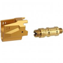 5KU Marui Hi-Capa GBB Slide & Frame Set Matrix Type - Red / Gold