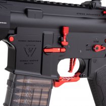 Cyma Strike Industries AR Strike Raider Carbine Gas Blow Back Rifle 13.5 Inch - Black / Red