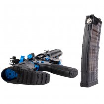Cyma Strike Industries AR Strike Raider Gas Blow Back Rifle 15.5 Inch - Black / Blue