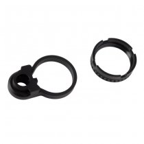 Dytac SLR Rifleworks M4 GBBR Buffer Tube Assembly Castle Nut & End Plate - Black