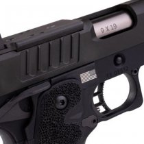 Army Armament Staccato C2 Comp SOC Gas Blow Back Pistol Stippling Grip - Black