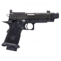 Army Armament Staccato C2 Comp SOC Gas Blow Back Pistol Stippling Grip - Black