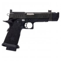 Army Armament Staccato P Comp SOC Gas Blow Back Pistol Stippling Grip - Black