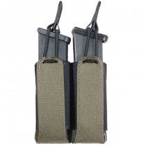 Warrior Laser Cut Double Bungee Pistol Magazine Pouch - Ranger Green