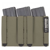 Warrior Laser Cut Triple Snap Mag Pouch 5.56mm - Ranger Green